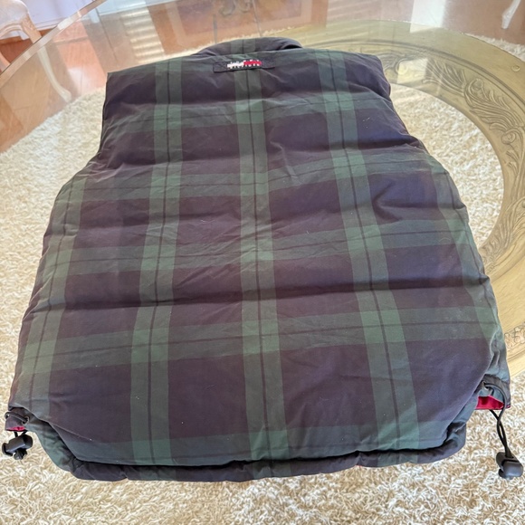 VTG 90s Tommy Hilfiger Reversible Puffer Vest M Crest Tartan Plaid Down Mens - Picture 3 of 15